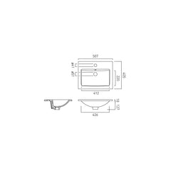 Vado Safari Ceramic 500mm Basin