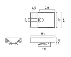 Vado Safari 400mm Mineral Basin