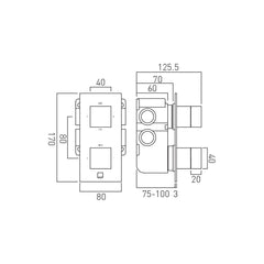 Vado Tablet Notion 2 Outlet Shower Valve