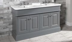 Silverdale Victorian 1400mm Cabinet with Worktop and Undermount Basins
