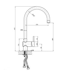 JTP Zecca Stainless Steel Sink Mixer