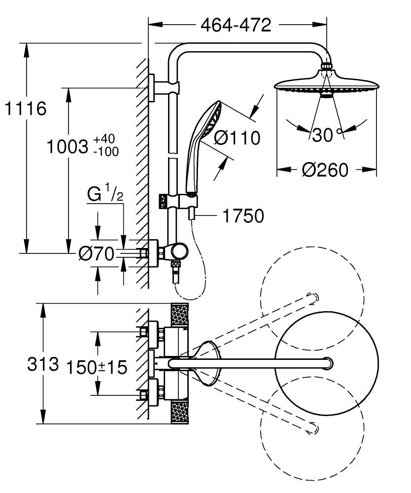 Grohe Euphoria Shower System 260