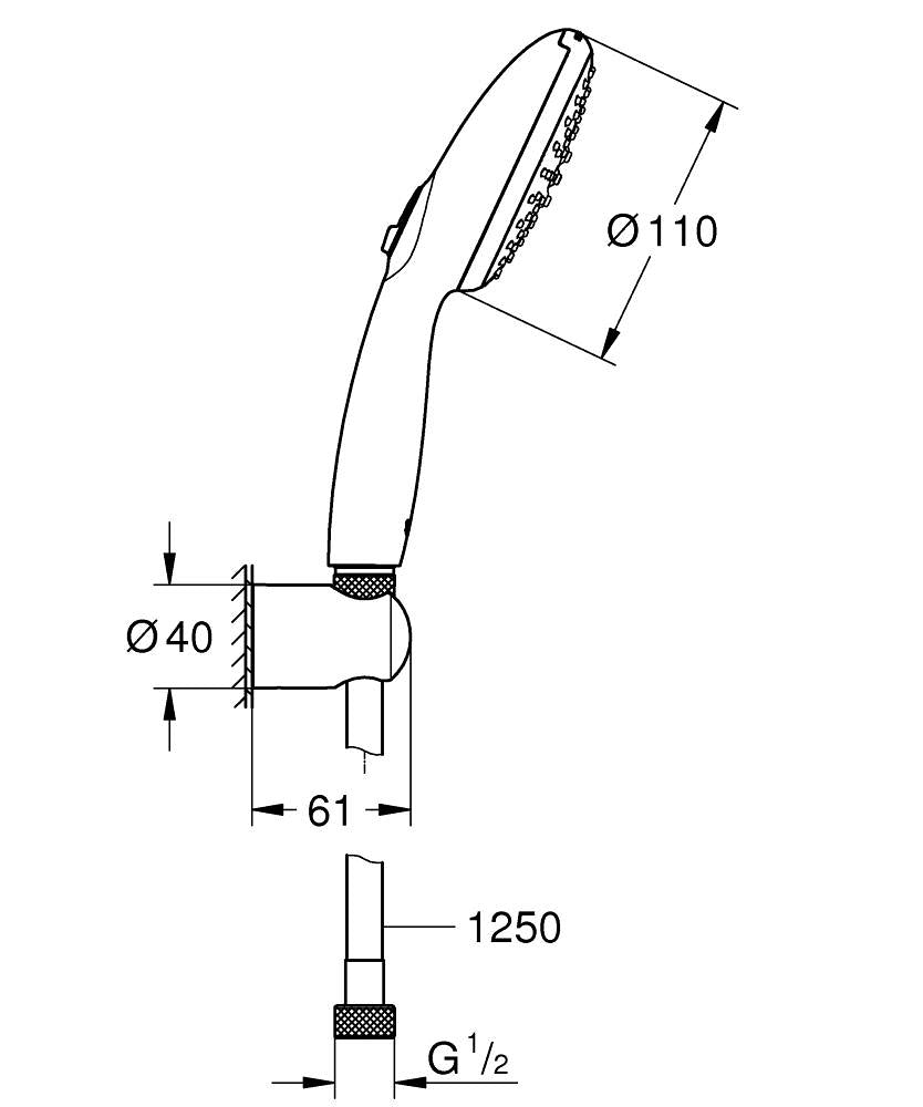 Grohe Tempesta 110 Handshower Set