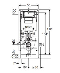 Geberit duofix frame dimensions