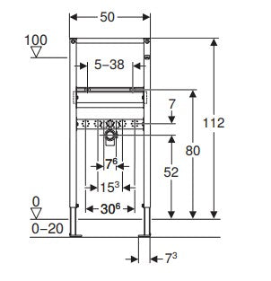 Geberit Duofix basin frame 112cm