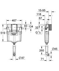 Grohe WC Concealed Cistern