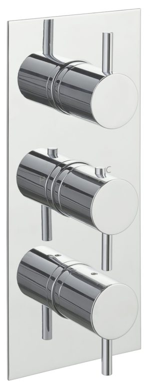 Jtp Florence Thermostatic Concealed 3 Outlet Shower Valve, Vertical