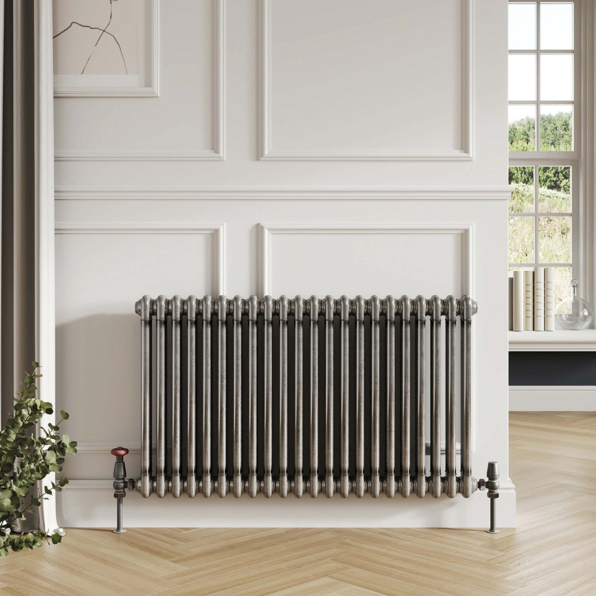 Scudo 2 Column Horizontal Radiator - Raw Metal