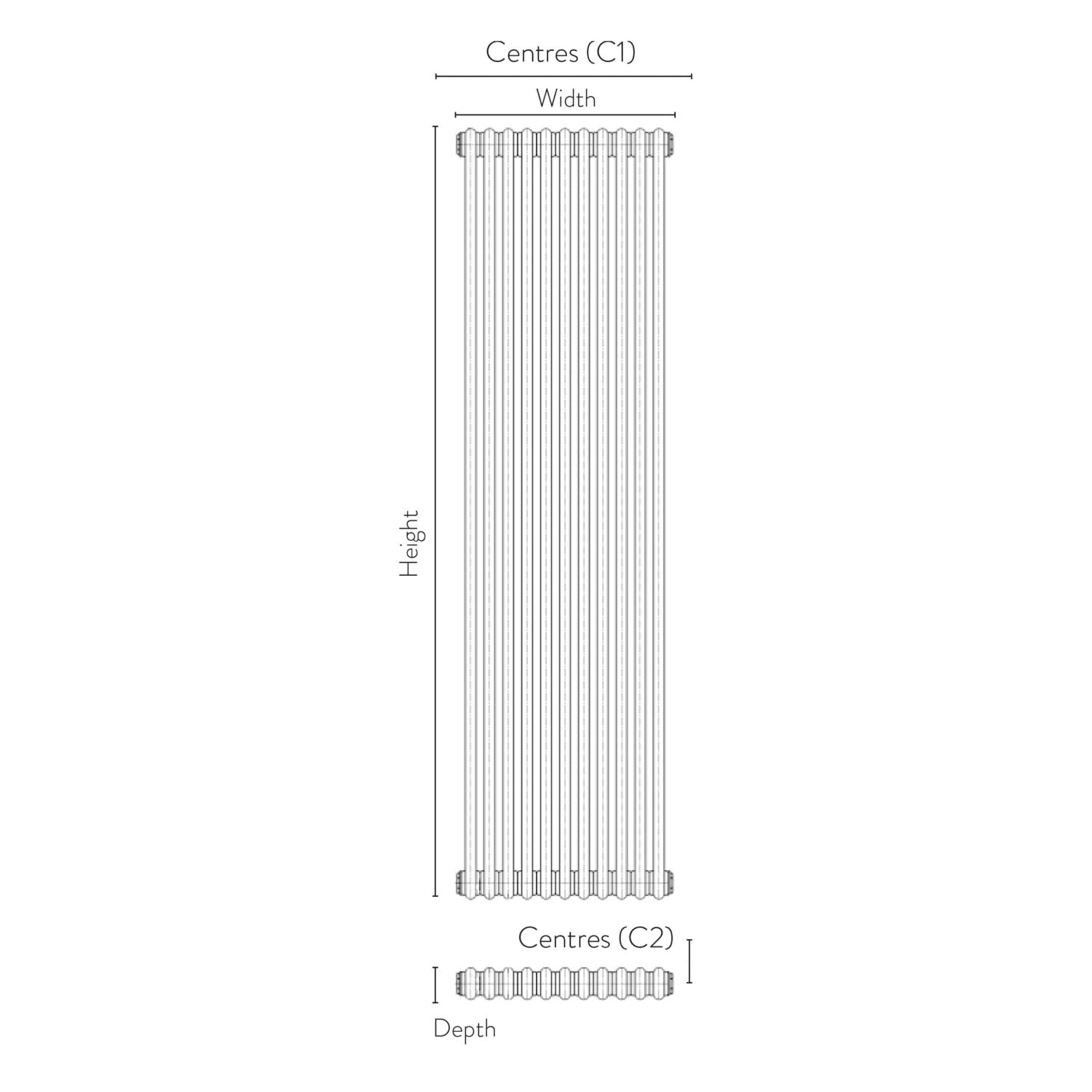 Scudo 2 Column Vertical Radiator