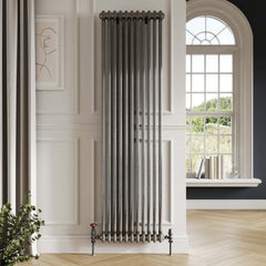 Scudo 2 Column Vertical Radiator - Raw Metal