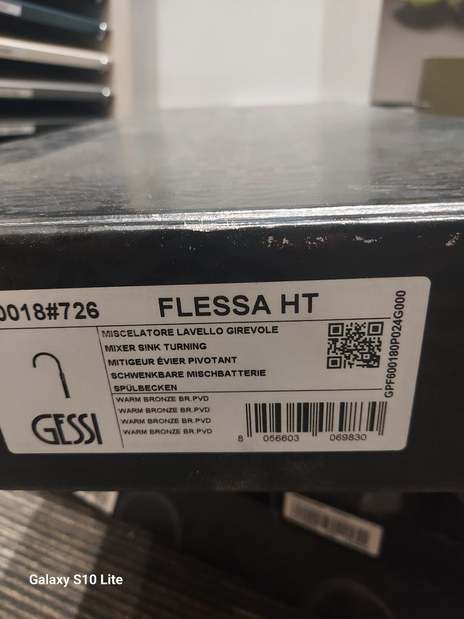 EX DISPLAY CLEARANCE  Gessi Flessa HT Kitchen Mixer, Warm Bronze BR