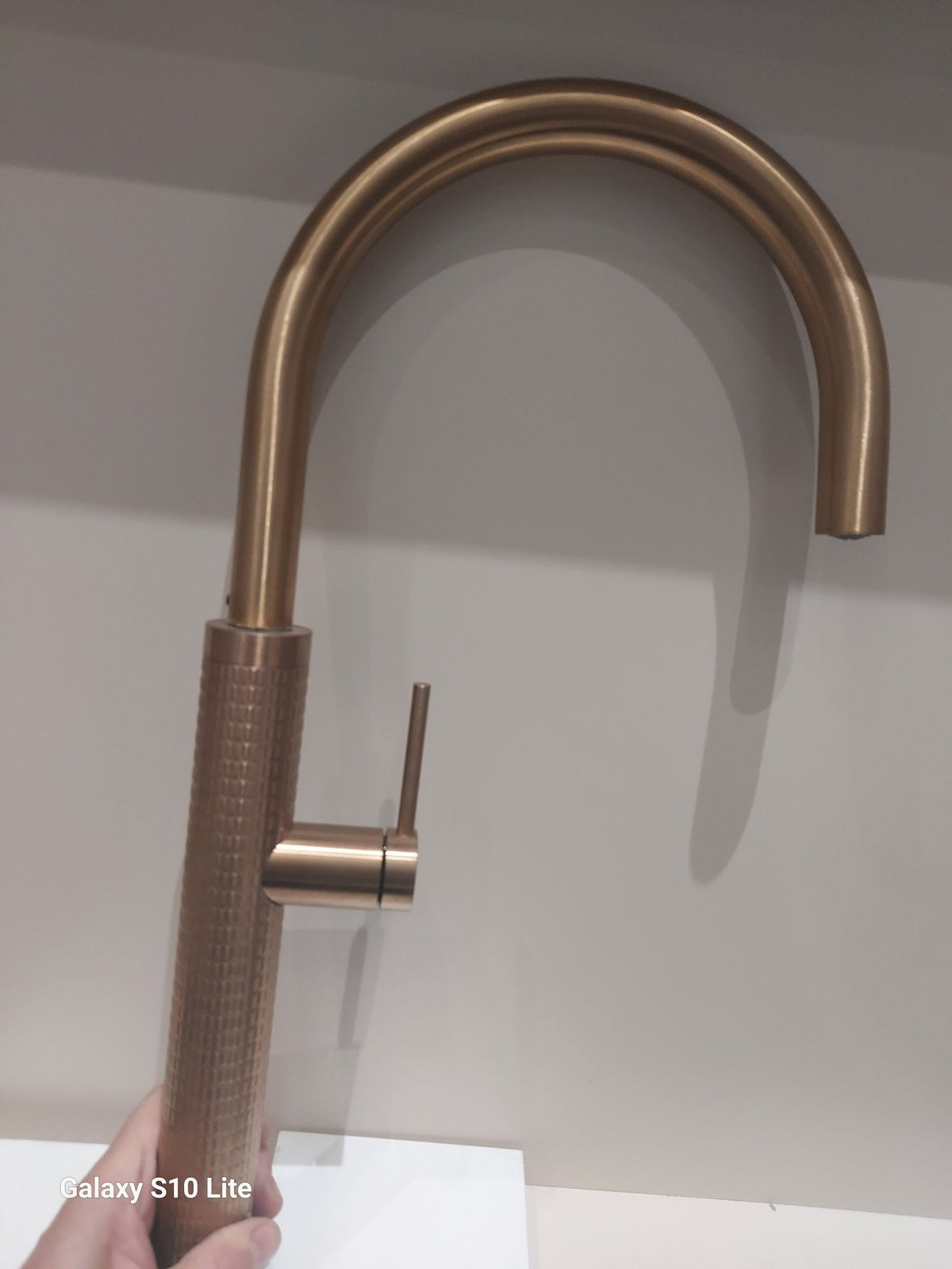 EX DISPLAY CLEARANCE  Gessi Flessa HT Kitchen Mixer, Warm Bronze BR