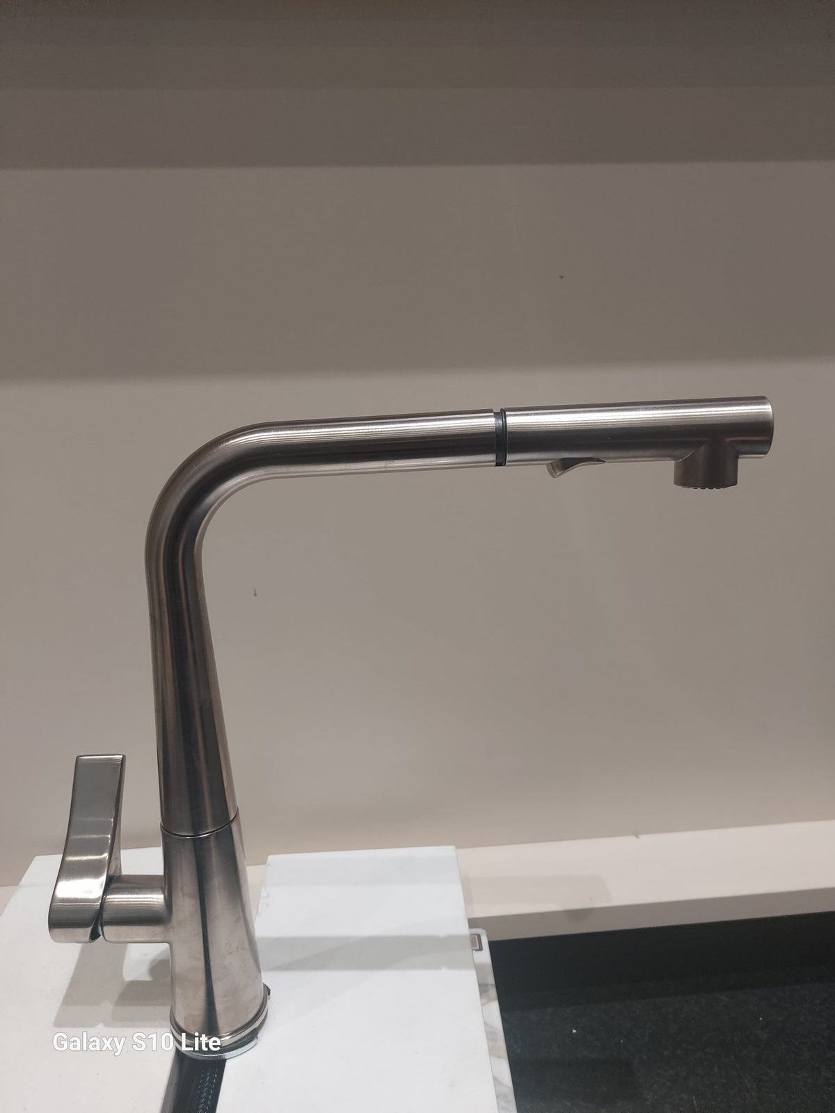 EX DISPLAY CLEARANCE Gessi Proton - Sink mixer with pull-out spout - finished in Finox Brushed Nickel