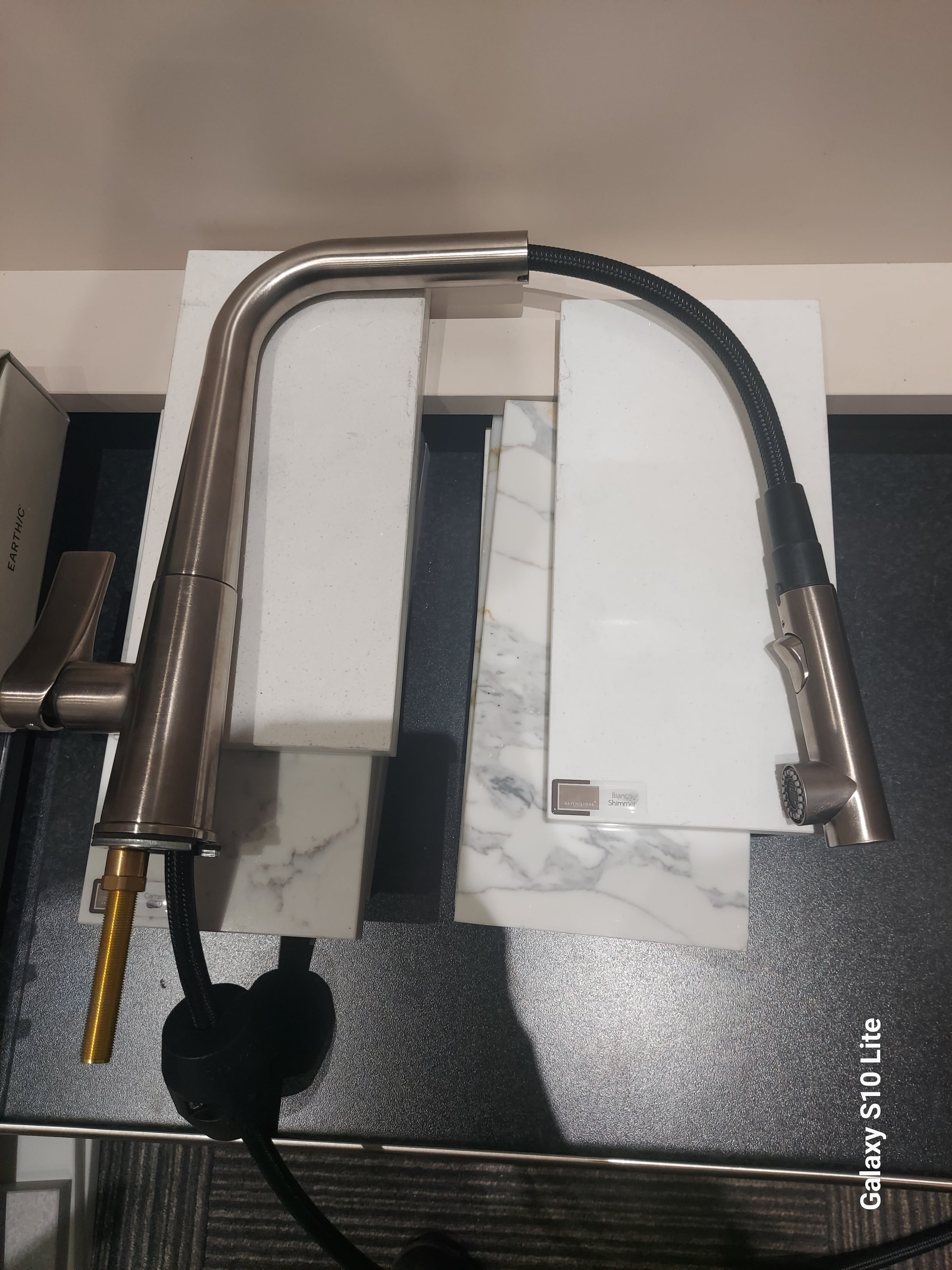 EX DISPLAY CLEARANCE Gessi Proton - Sink mixer with pull-out spout - finished in Finox Brushed Nickel