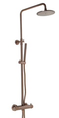 Jtp VOS Thermostatic Bar Valve with 2 Outlets, Adjustable Riser and Multifunction Shower Handle