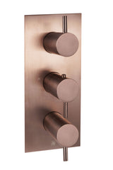 Jtp VOS Thermostatic Concealed 2 Outlet 3 Handle Shower Valve