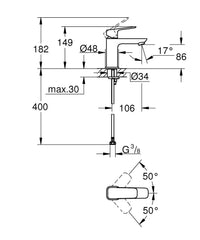 Grohe Cubeo Basin Mixer S-Size