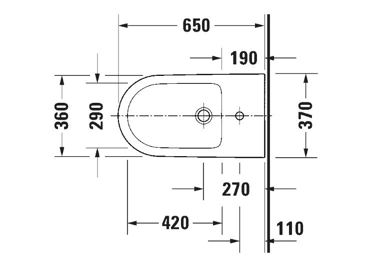 Duravit D-Neo Floor Standing Bidet 650