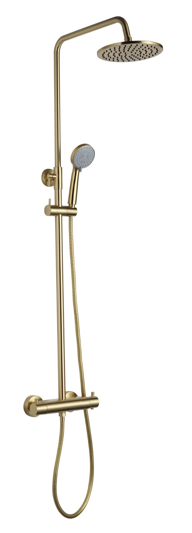 Jtp VOS Thermostatic Bar Valve with 2 Outlets, Adjustable Riser and Multifunction Shower Handle