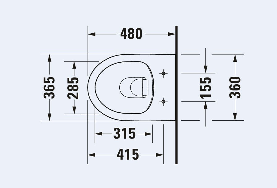 Duravit No.1  Compact wall mounted toilet