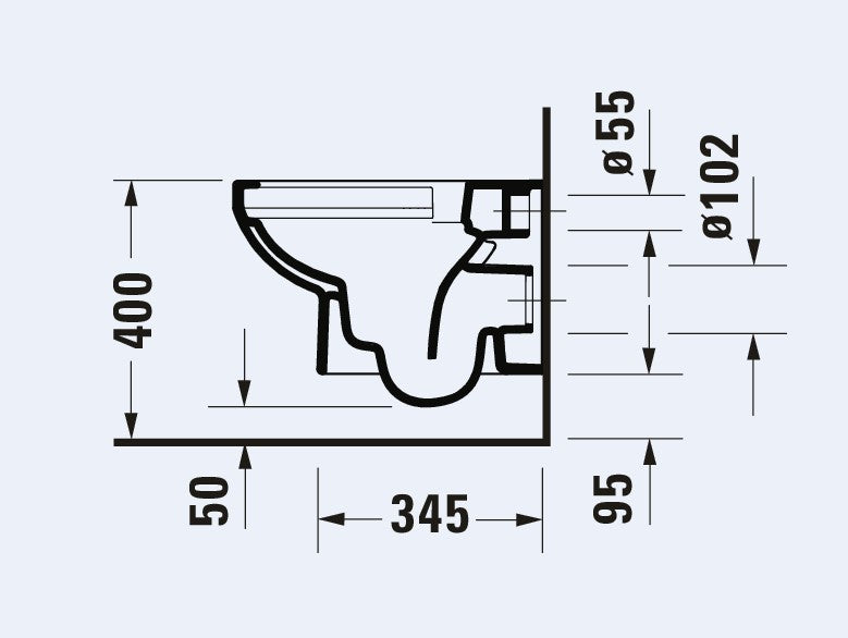 Duravit No.1  Compact wall mounted toilet