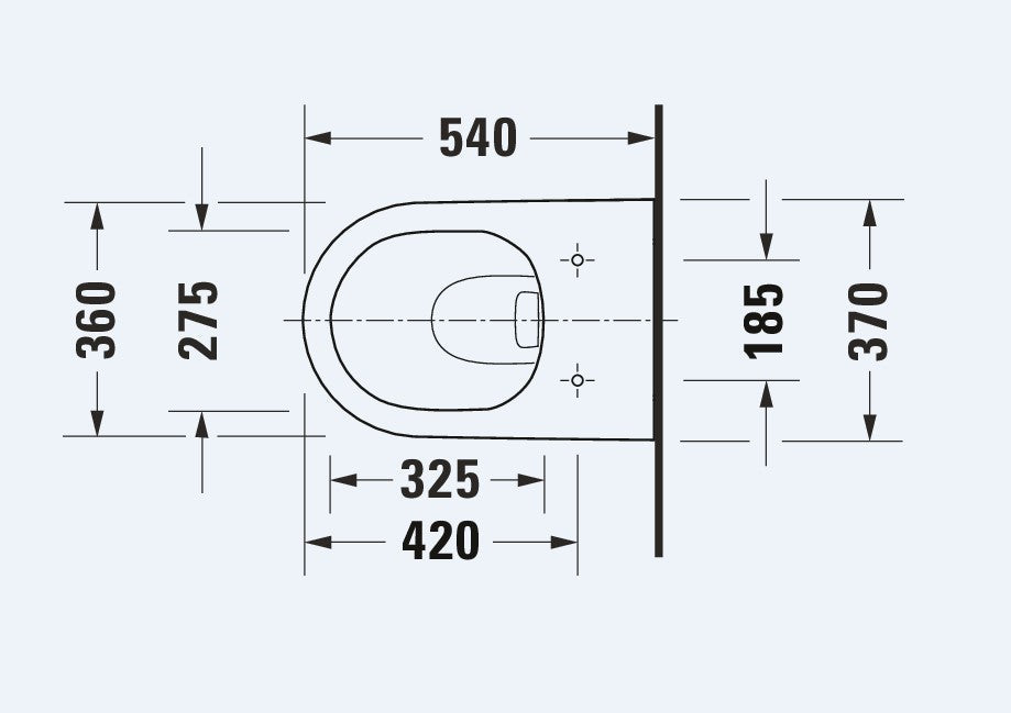 Duravit D-Neo Wall Mounted Toilet - Invisible Fixings