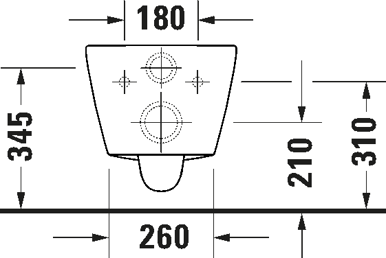 Duravit D-Code Wall Mounted Rimless Toilet (New Style)