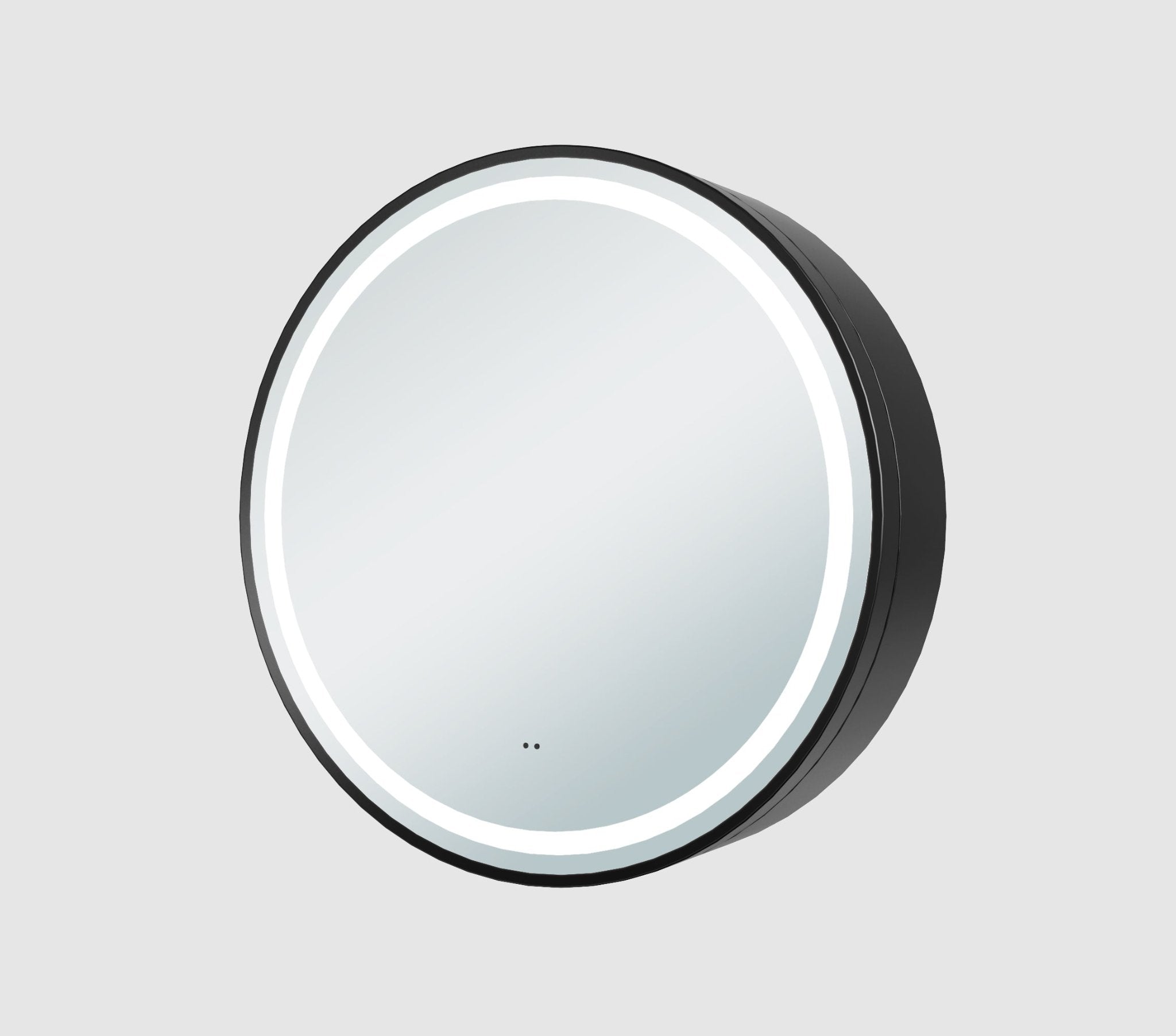 Monty Round Single Door LED Mirror Cabinet