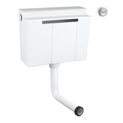 Grohe Adagio Concealed Flushing Cistern, Side Fill with Chrome Button