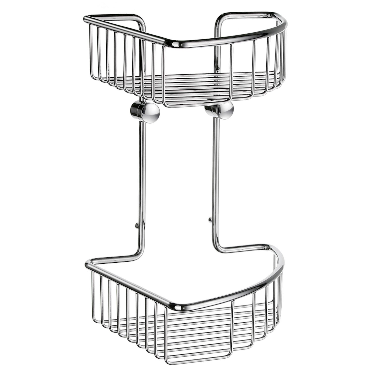 Smedbo Sideline Basic Corner Shower Baskets Double