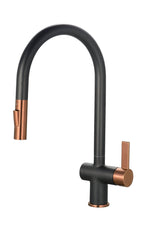 Mayhill tap black and rose gold