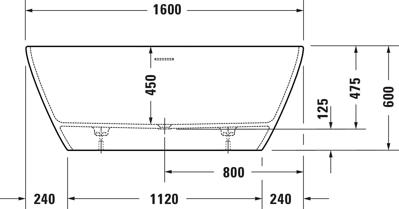 Duravit D-Neo Freestanding Bathtub with Overflow