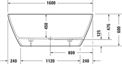 Duravit D-Neo Freestanding Bathtub No Overflow