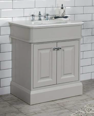 Silverdale Victorian 750mm Cabinet with Solid Surface Worktop and Undermount Basin