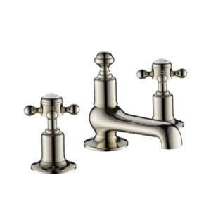 JTP Grosvenor Cross 3 Hole Deck Mounted Basin Mixer