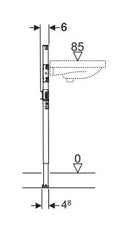 Geberit Duofix basin frame 82 - 98cm