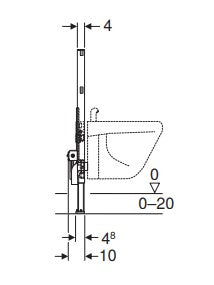 Geberit Duofix bidet frame 82cm