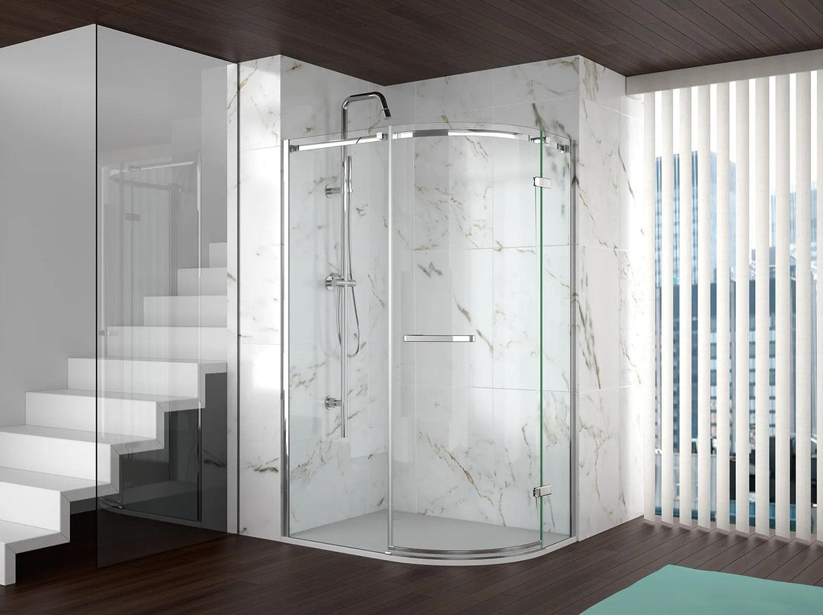Merlyn 8 Series Frameless 1 Door Offset Quadrant