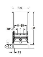 Geberit Duofix bidet frame 98cm