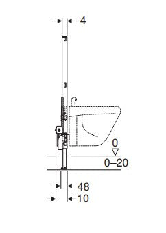 Geberit Duofix bidet frame 98cm