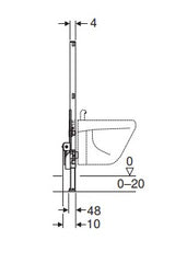 Geberit Duofix bidet frame 98cm