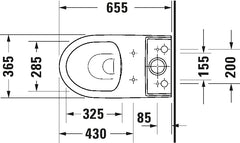 Duravit No.1 Close Coupled Toilet Open Back