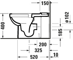 Duravit No.1 Close Coupled Toilet Open Back