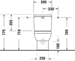 Duravit No.1 Close Coupled Toilet Open Back