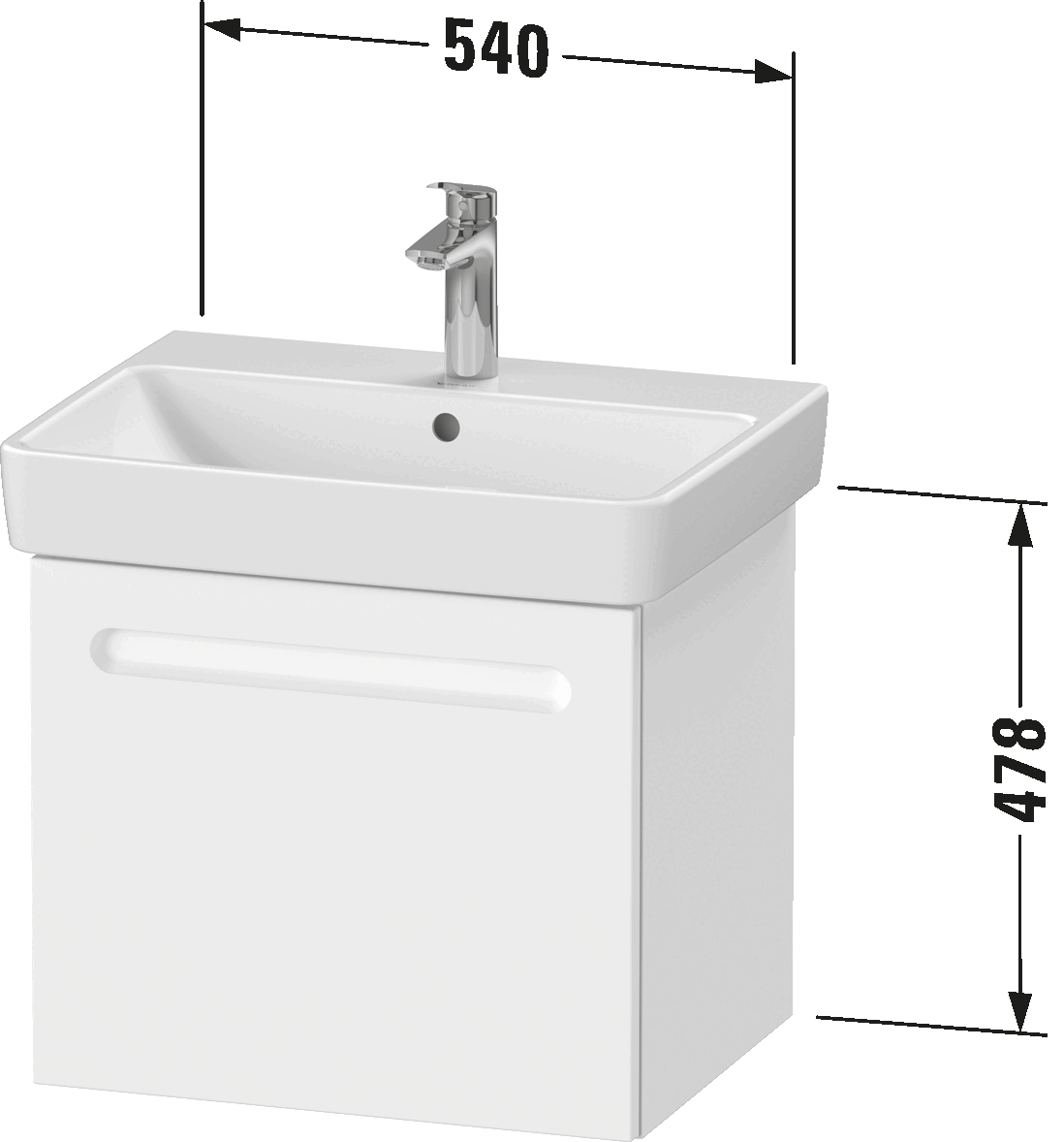 Duravit No.1  vanity unit wall mounted 600