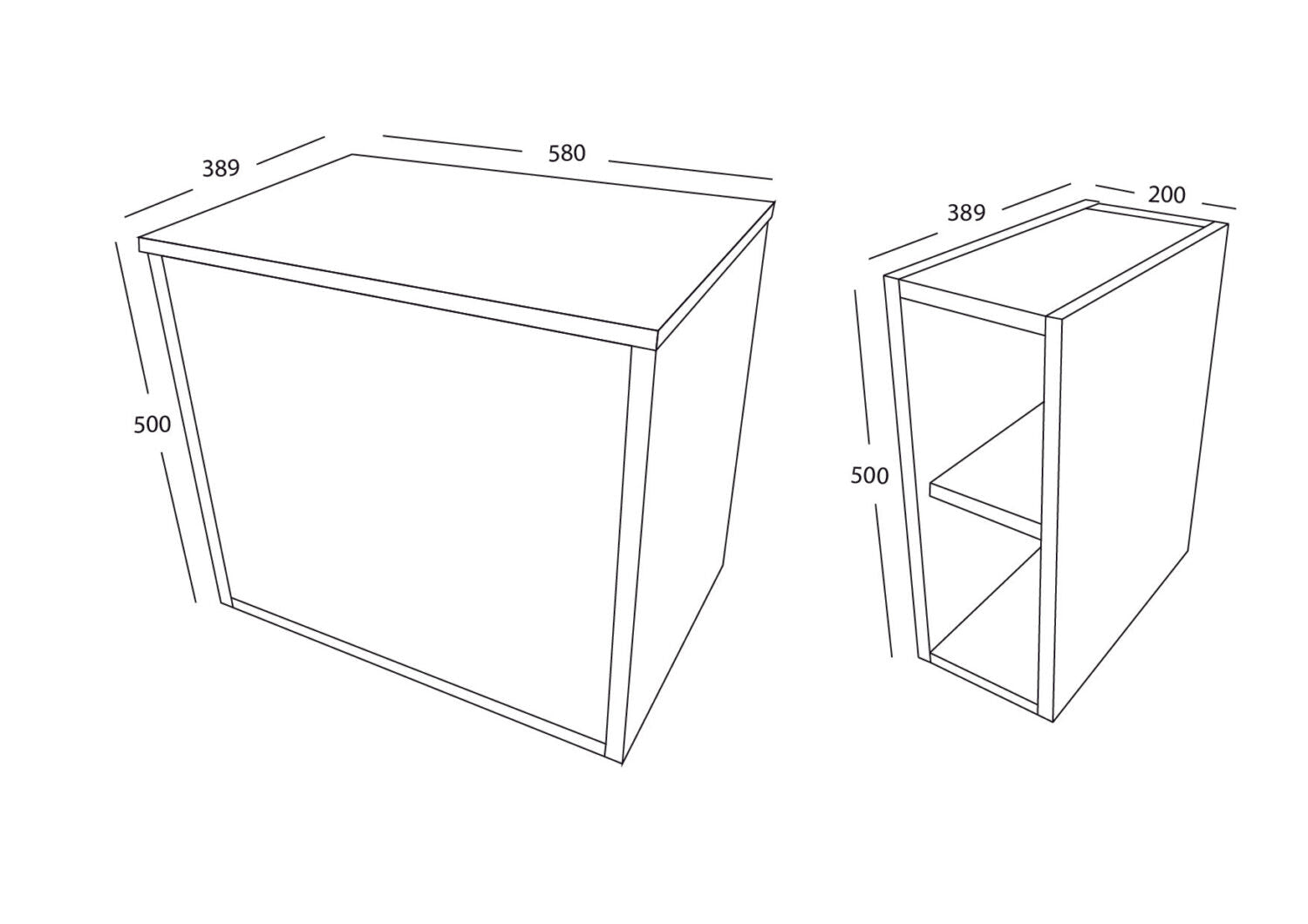 Scudo Alfie 800 Cabinet & Side Storage