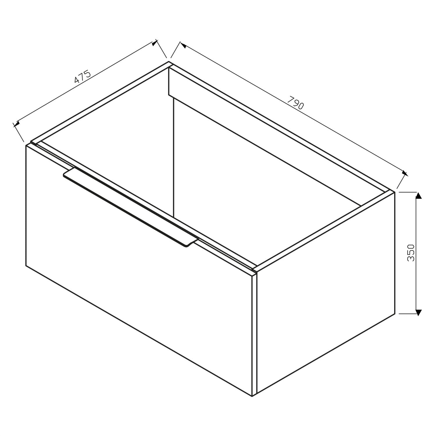 Scudo Ambience 800 LED Cabinet and Basin