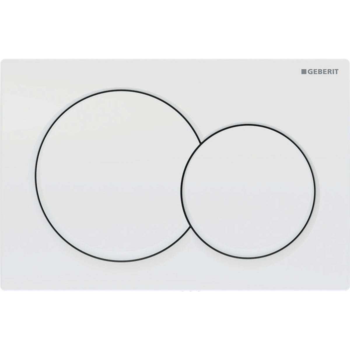white flush plate round buttons 