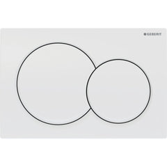 white flush plate round buttons 