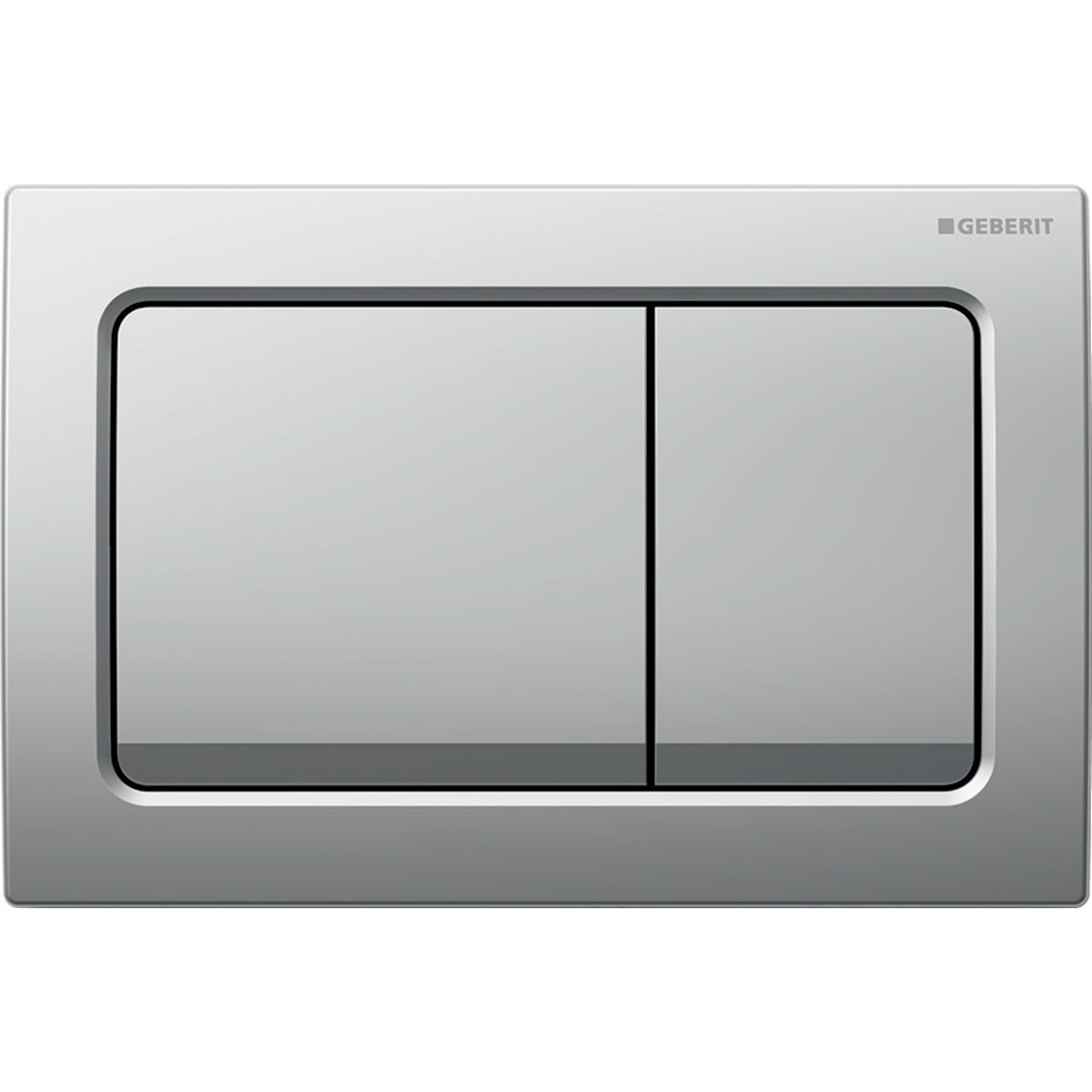square matt chrome flush plate